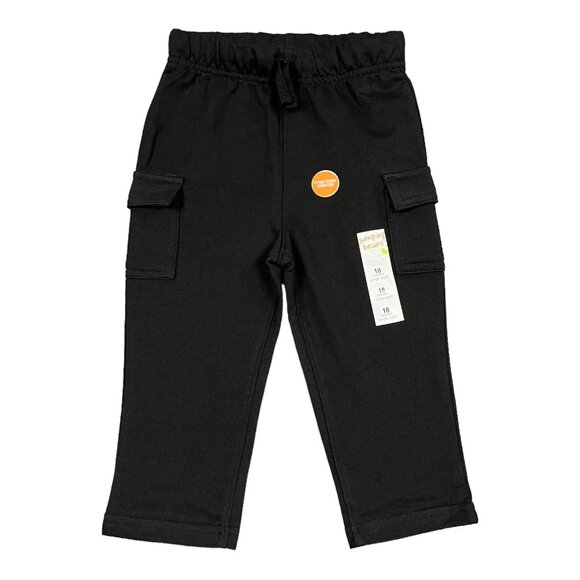 3 Jumping Beans Baby Infant Boys French Terry Cargo Pants Size 12-18M Black Gray - Picture 4 of 12